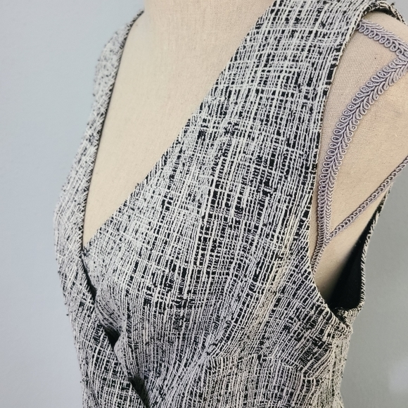 Express Black‎ and White Patterned Dress Size Large - Picture 4 of 12